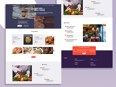 Best Bangali Restaurant clean design clean ui clear concept colorful company website creative design professional professional design restaurant restaurant menu restaurant website ui unique ux website website design