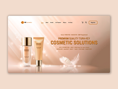 Cosmetic Company landing page concept