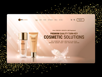 UI design: Cosmetic Company Landing Page adobe photoshop banner design branding business website clean ui clear concept cosmetic company creative graphic design logo modern product design professional responsive design template website website design