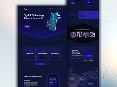 UI Design: Digital Banking Website Landing Page