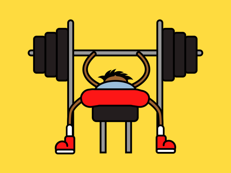 Gym Time 2d after effects animation illustrator