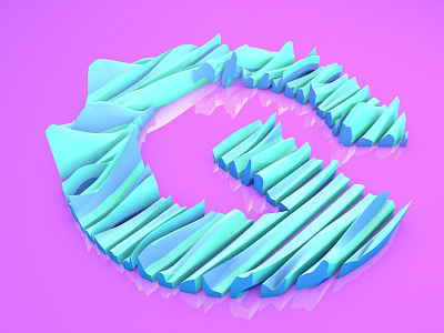 G - 36 Days of Type 3d c4d cinema 4d modeling typography