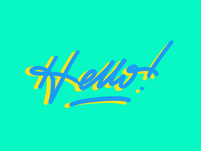 Hello lettering procreate