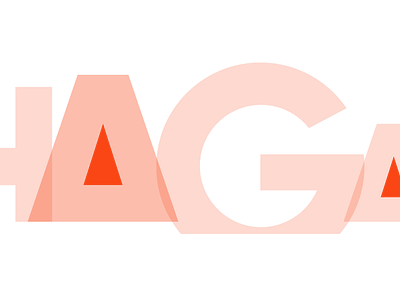HAGA Identity variation. Orange over transparent/white. 2020 architecture brand identity branding construction logo logo design