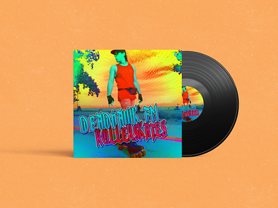 Rollerskates - Deadhawk FM Album Art album art bright graphic design illustration neon rollerskate street