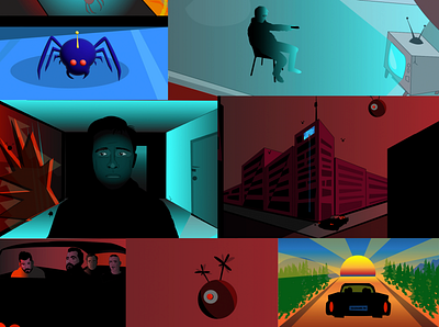 Animated Music Video | DEADHAWK FM: Letters Home after effects animation artwork comic art film production illustration illustrator music video premiere pro storyboard video editing