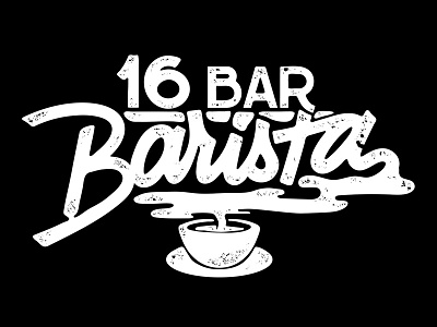16 Bar Barista Final Screen Version custom design font lettering logo script type video
