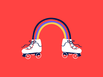 Rainbow Skates 🌈🎢👟 design doodle funny ice skating illo illustration lol procreate rainbow roller skating rollerskate skating sketch