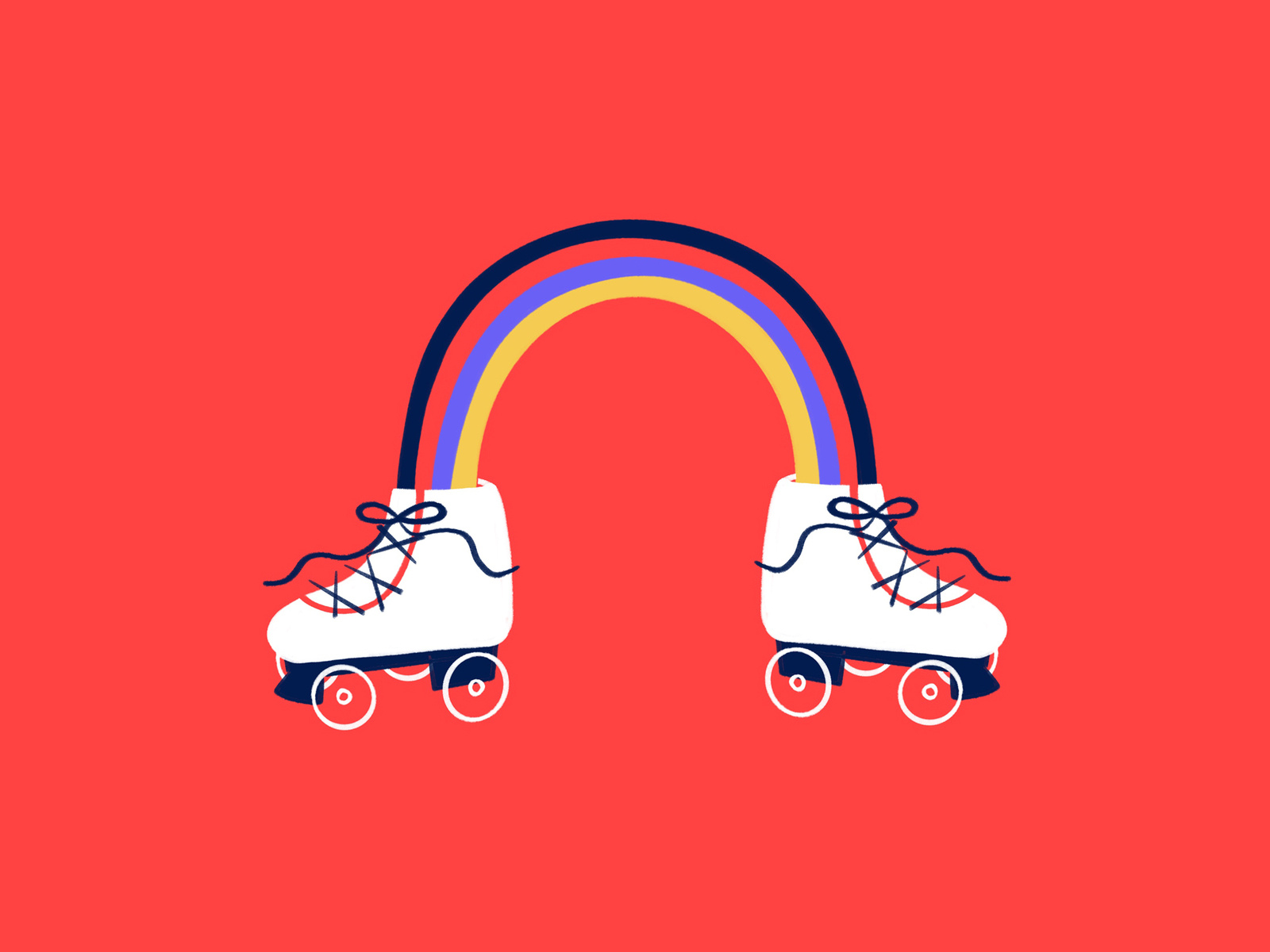 Rainbow Skates 🌈🎢👟 by Mick Champayne 🍾 on Dribbble