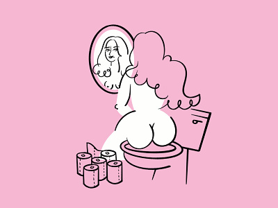 Toilette der Venus ... in a pandemic ???????????? art butt classical art design doodle funny illo illustration lol mirror peter paul rubens procreate sketch toilet toiletpaper venus