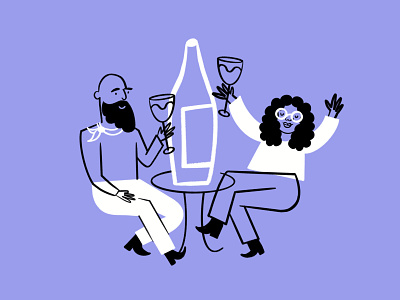VINE-ally!! 🍇 design doodle drinking illo illustration sketch vino wine