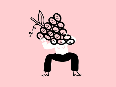 Grape stomper 🍇 design doodle funny grapes illo illustration lol procreate sketch stomper wine