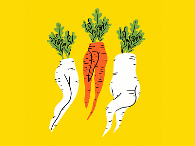 Love me some root-y booties 🥕🥕🥕 booty carrots design doodle funny illo illustration lol radishes root vegetables sexy sketch vegetables