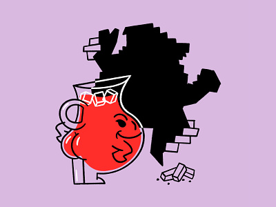 OOOHH YEAHHH 😈 butt design doodle evil funny illo illustration jug koolaid lol sketch wallpaper