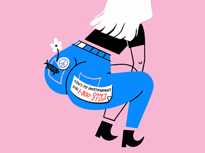 BUMper sticker 🚙💨 bumper sticker butt design doodle funny illo illustration jeans lol procreate sketch woman