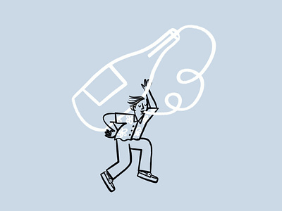 Boat shoes ⛵️🍷 bottle crazy straw design doodle drinking illo illustration man sketch wine