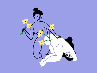 Garden of Earthly Delights 🌼👌🍑 bosch butt classical art design doodle flowers funny illo illustration lol painting sketch women