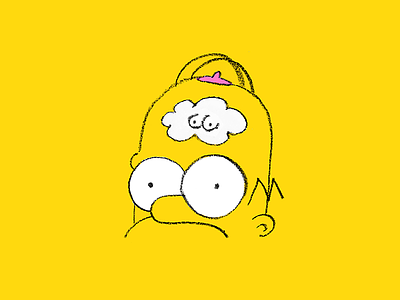 *THINKING PINK* boobs breast cancer awareness doodle homer illo illustration simpsons