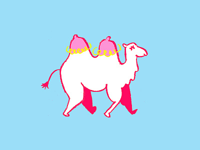 My hump my hump my hump, my lovely day of hump breast cancer awareness camel crayon doodle illo illustration my humps sketch