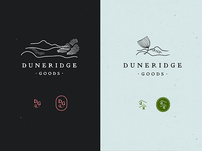 duneridge 🌿 revised selected logo branding hand drawn illustration logo options process small business typography