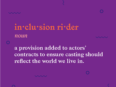 Inclusion Rider definition design feminism feminist inclusion inclusion rider oscars type whm women womens history month