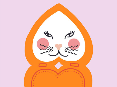 Who is she? cat design face illo illustration lol meme mirror