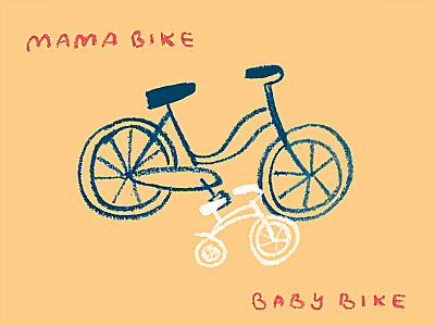 She do it for her mama 🚲 bicycle bike bike ms design doodle illo illustration