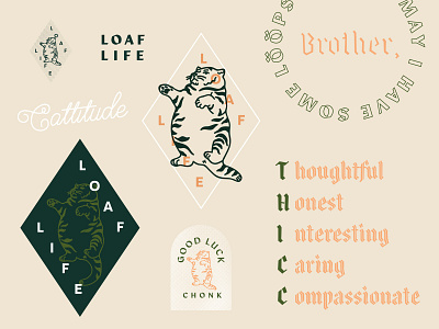 Livin' that Loaf Lyfe design illo illustration logo lol meme stylebait thicc tiger typography