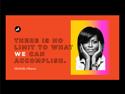 LOVE 👏 THIS 👏 LADY design feminism feminist gradient michelle obama type typography women womens history month