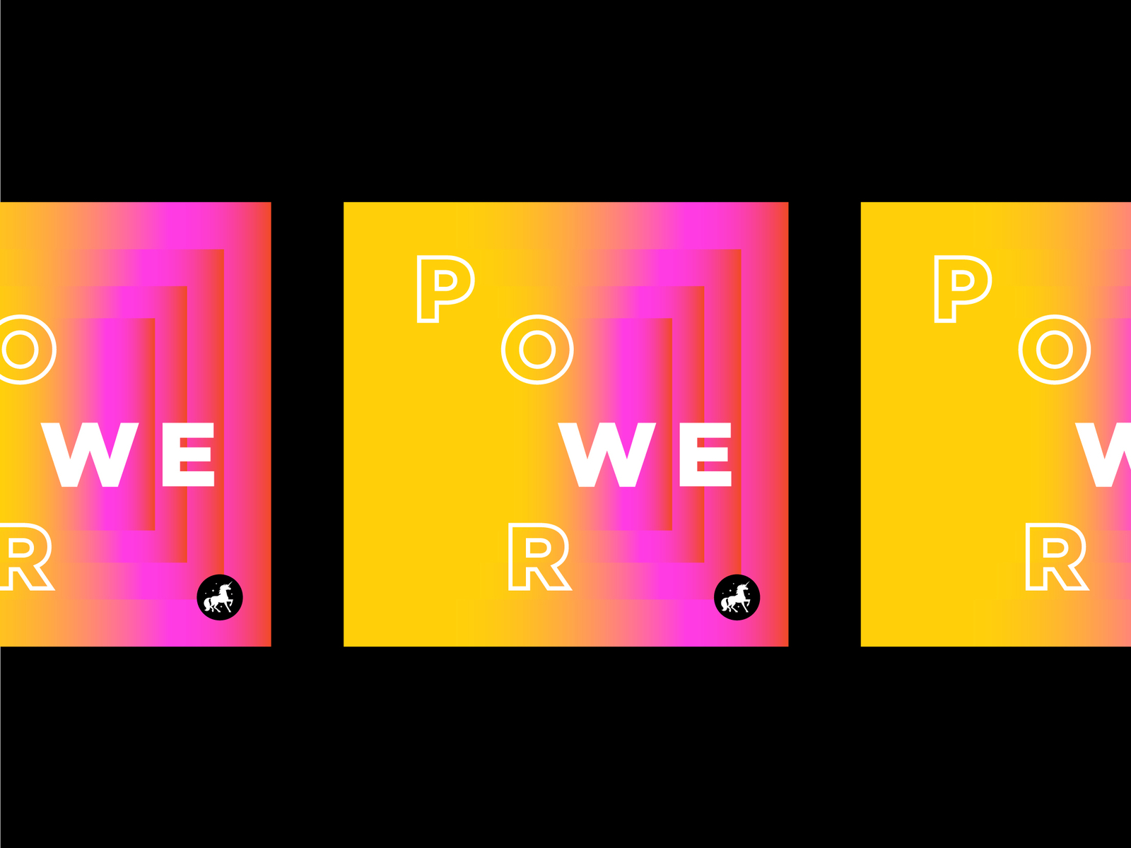 The Power Of We design feminism feminist gradient illustration power type typography women womens history month