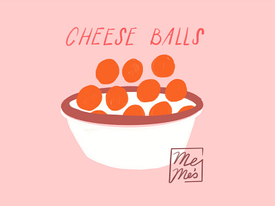 Cheezeballs bowl cheese balls design doodle food illo illustration ipad lol procreate sketch