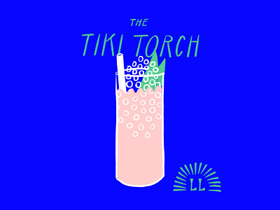 The Tiki Torch cocktail cocktails design doodle drink illo illustration ipad lol procreate sketch tiki