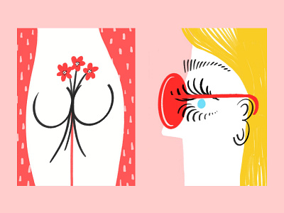 🍑🌺🕶👀 butt design doodle flowers illo illustration ipad procreate sketch slowdown sunglasses woman