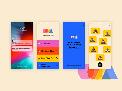 The OOM Mindfulness App adobe adobexd app branding branding and identity colorful competition design health lol mindfulness organic prototype ux ux design uxui wellness