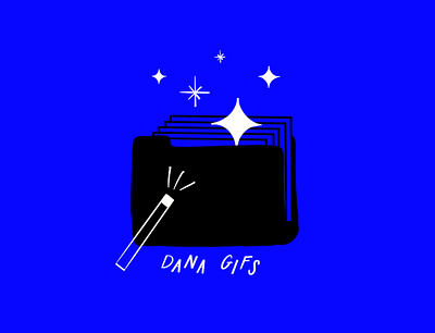 Dana design doodle folder funny gif illo illustration lol magic procreate sketch