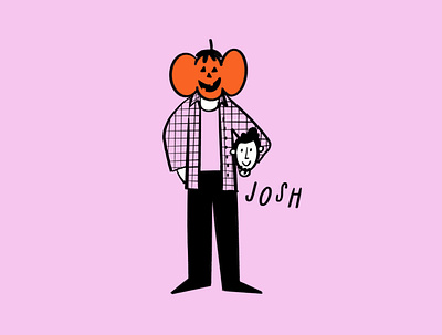 Josh design doodle funny illo illustration lol man procreate pumpkin sketch