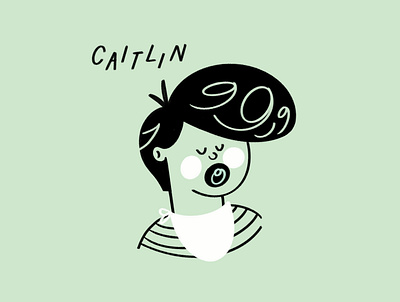 Caitlin baby design doodle funny hair illo illustration lol procreate sketch