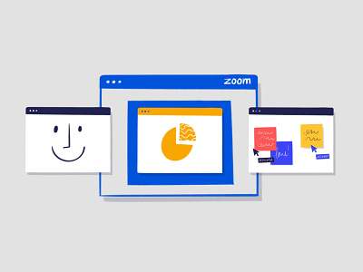 Zoom Share Tool browser design design sprint design tool desktop doodle illo illustration procreate screenshare sketch tools zoom