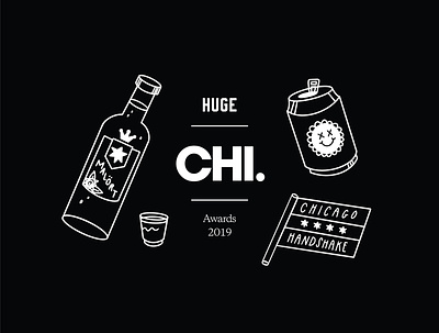 Chicago Handshake beer chicago design doodle flag funny handshake illustration liquor lol sketch