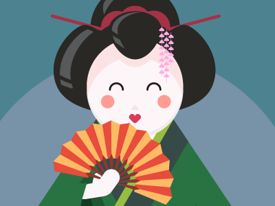 Geisha geisha illustration vector