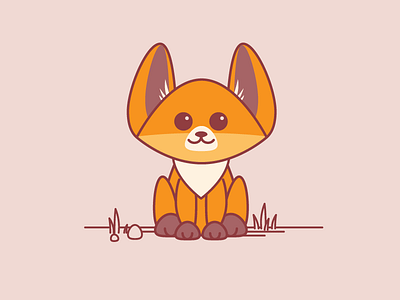 Cute Fennec Fox vector