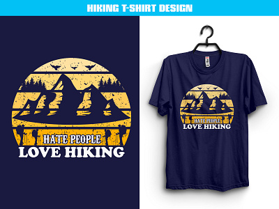 HIKING T-SHIRT DESIGN branding design hiking illustration tshirt typogaphy typography t shirt design typography t shirt design online typography t shirt design vector vector