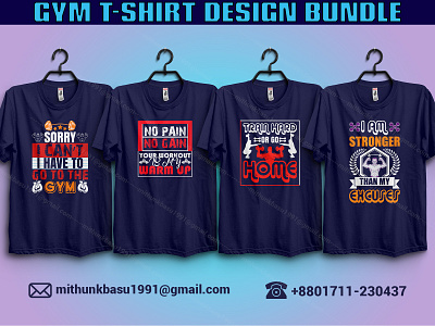 Gym t-shirt Bundle