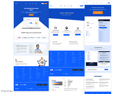 Nizer | Project Management Landing Page/Contact Us/Pricing Page 3d concept contact us page dailyui design dribbble figma graphics design landing page minimal pricing page project management saas task manager ui uidesign uiux user experience ux website design