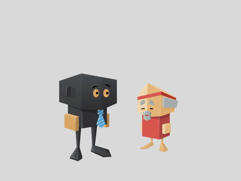 Ouch!! after effect animation character design gif illustration motion ninja