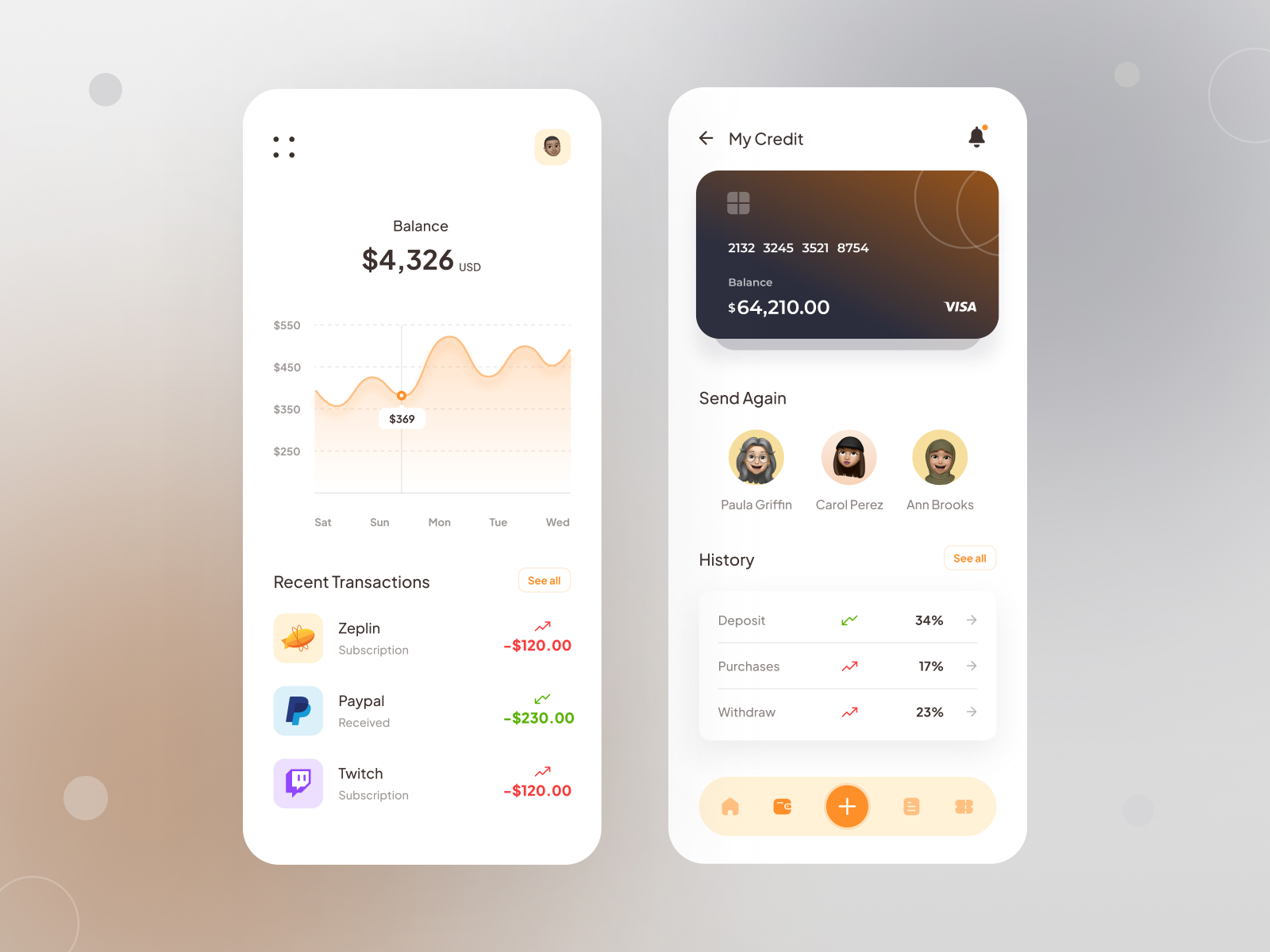 Wallet App Concept Design by Khuram on Dribbble