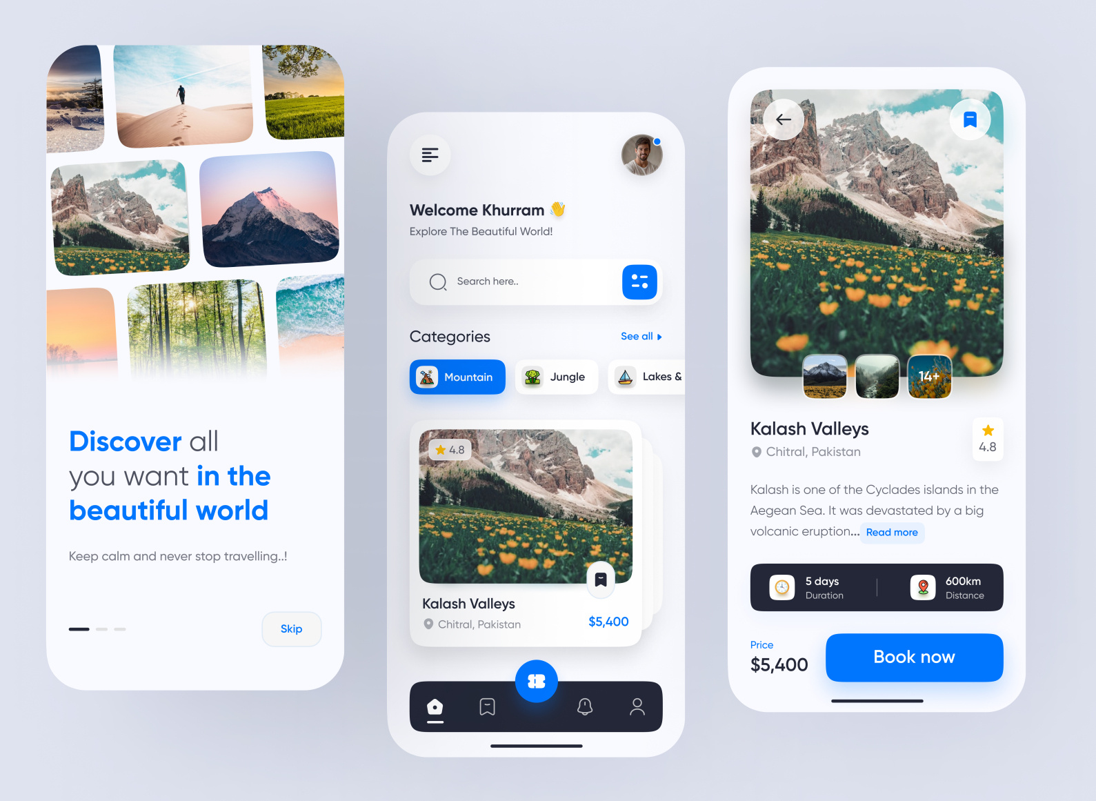 Travel App Design by Khuram for The Small Square on Dribbble