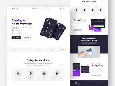 Finaci - Digital Banking Website by Khuram for The Small Square on Dribbble