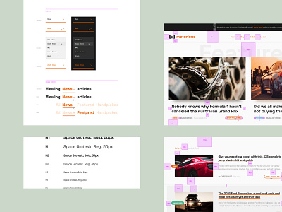 Motorious – Style and padding guide auto beta buttons car classic car components details guide guidelines interactions links padding spacing styleguide typography ui ux web design