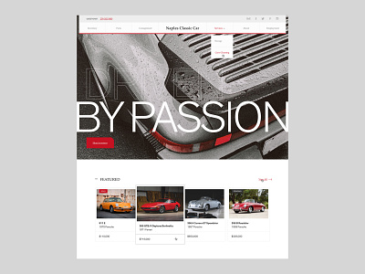 Naples Classic Car – Home auto brutalist buy classic car clean dealership desktop exotic grain marketplace mobile mobile responsive modern porsche typography ui ux vehicle web design